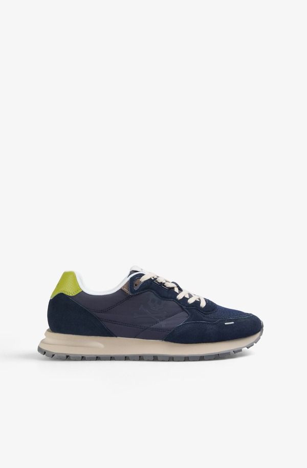 スカルパーズ メンズ シューズ スニーカー Scalpers Rio 25 Sneakers Navy Lime ネイビー