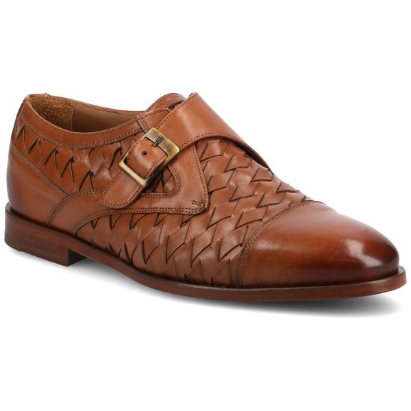 タフト メンズ シューズ モンクストラップ モンク ワンピース TAFT Mens Jack Monk Strap Dresshoe Brown Woven ブラウン