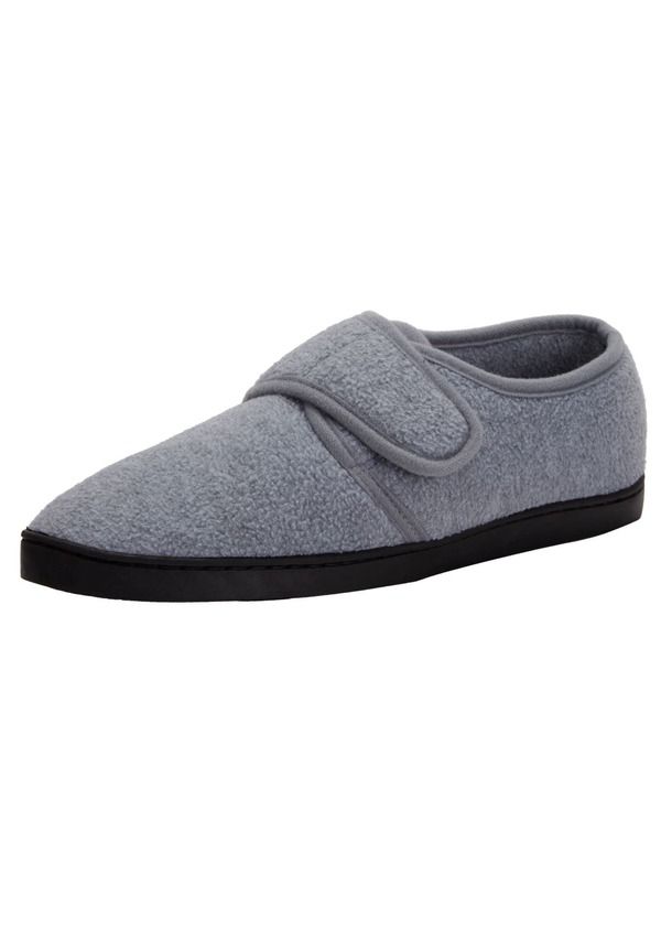 キングサイズ メンズ シューズ サンダル フリース KingSize Adjustable Fleece Slippers Black ブラック