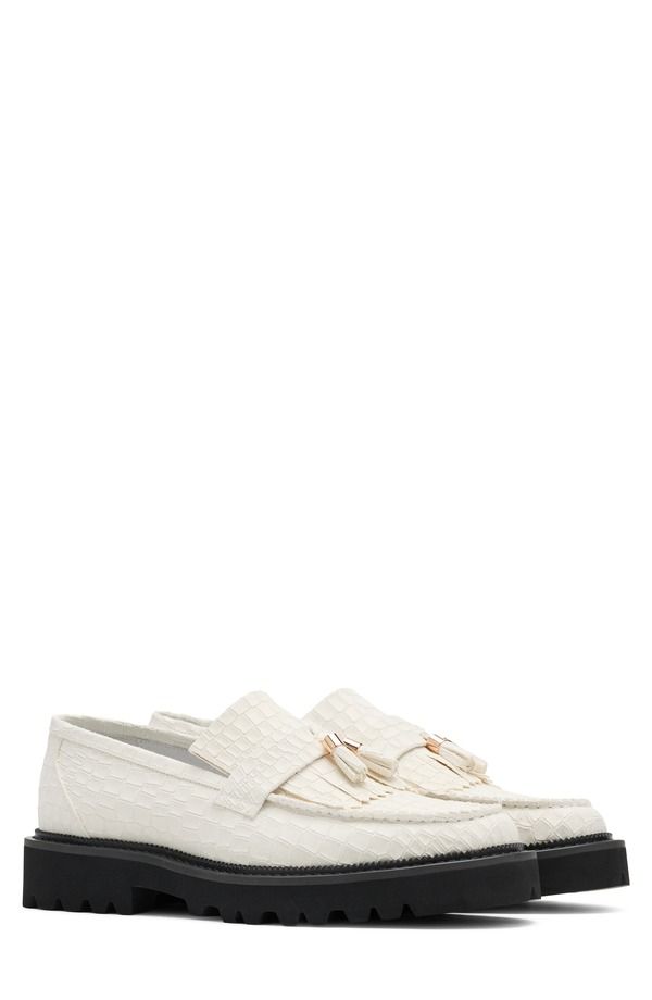 マークノーラン メンズ シューズ スリッポン・ローファー フリンジ MARC NOLAN Journey Kiltie Fringe Loafer White ホワイト