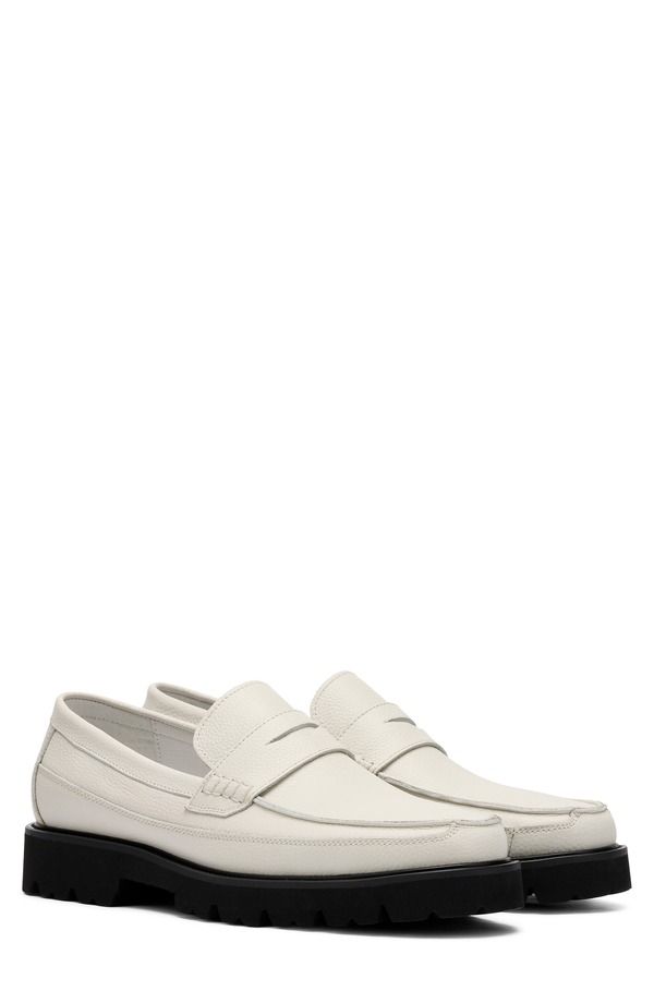 マークノーラン メンズ シューズ ローファー MARC NOLAN Adler Lug Sole Penny Loafer White ホワイト