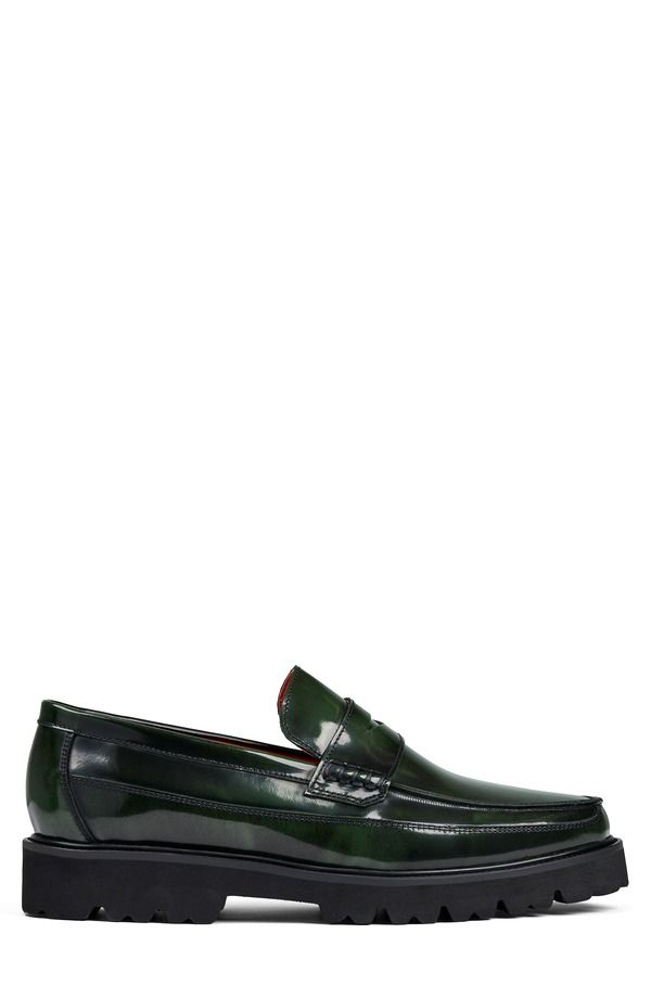 マークノーラン メンズ シューズ ローファー MARC NOLAN Adler Lug Sole Loafer Dark Green グリーン