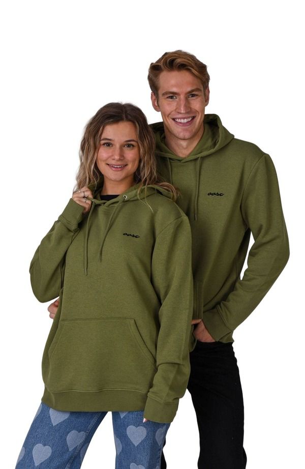 オースク レディース アウター パーカー・スウェット OOSC Powder Club Hoodie Khaki カーキ