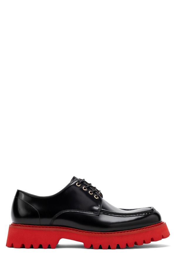 マークノーラン メンズ シューズ ダービー MARC NOLAN Luca Lug Sole Derby Black Red ブラック
