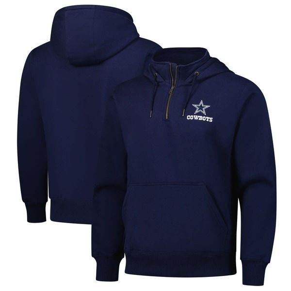 ダンブルック レディース アウター ジャケット・ブルゾン パーカー Unisex Dunbrooke Navy Dallas Cowboys Defender QuarterZip Hoodie Na