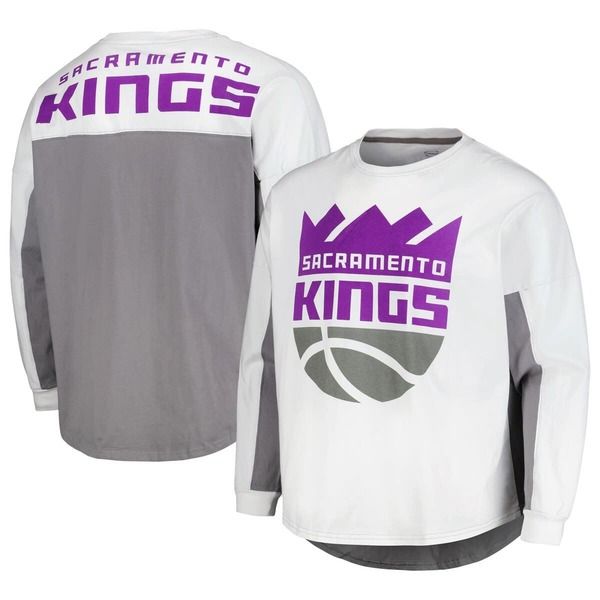 スタジアムエッセンシャルズ レディース アウター パーカー・スウェット シャツ Menstadium Essentials White Sacramento Kings Rally Pullover