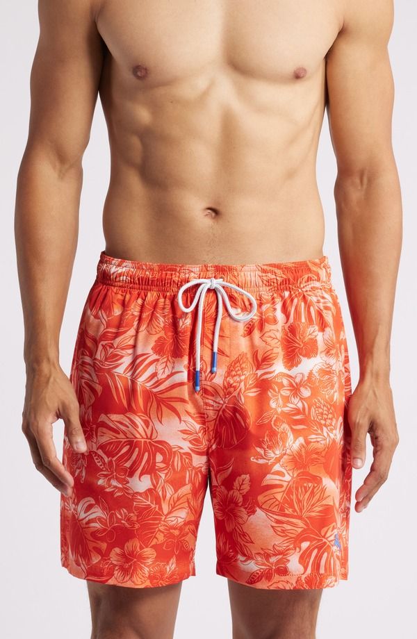 トッミーバハマ メンズ 水着 ハーフパンツ・ショーツ フラワー柄 キャップ ケープ フラワー Tommy Bahama Naples Ocean Escape Floral Performance S