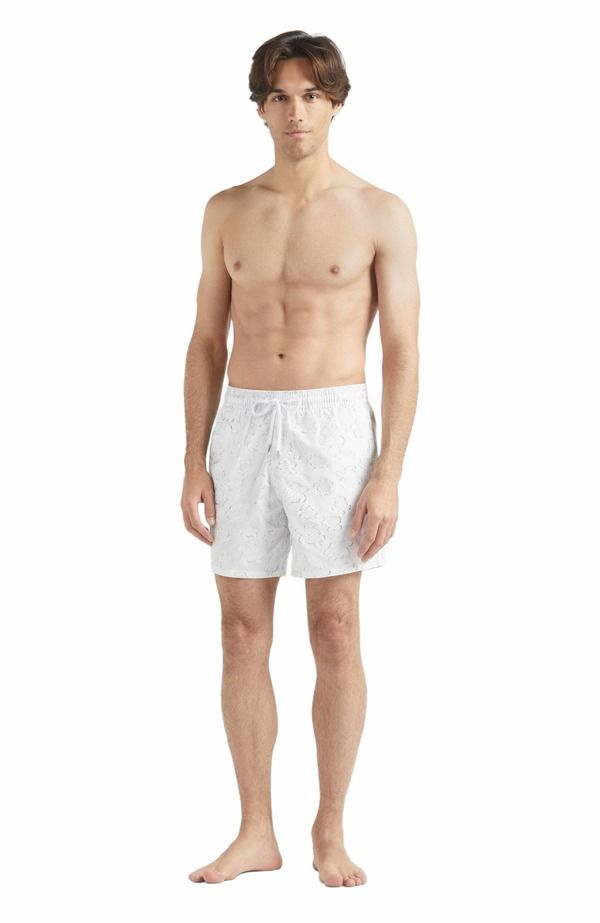 ヴィルブレクイン メンズ 水着 ハーフパンツ・ショーツ Vilebrequin Mens Jacquard Rondes Tortueswim Trunks Off White オフホワイト