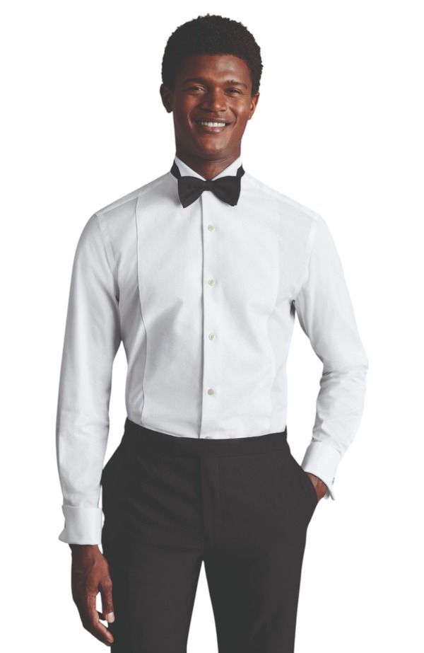 チャールズティリット メンズ トップス シャツ Charles Tyrwhitt Bib Front Wing Collar Evening Shirt White ホワイト