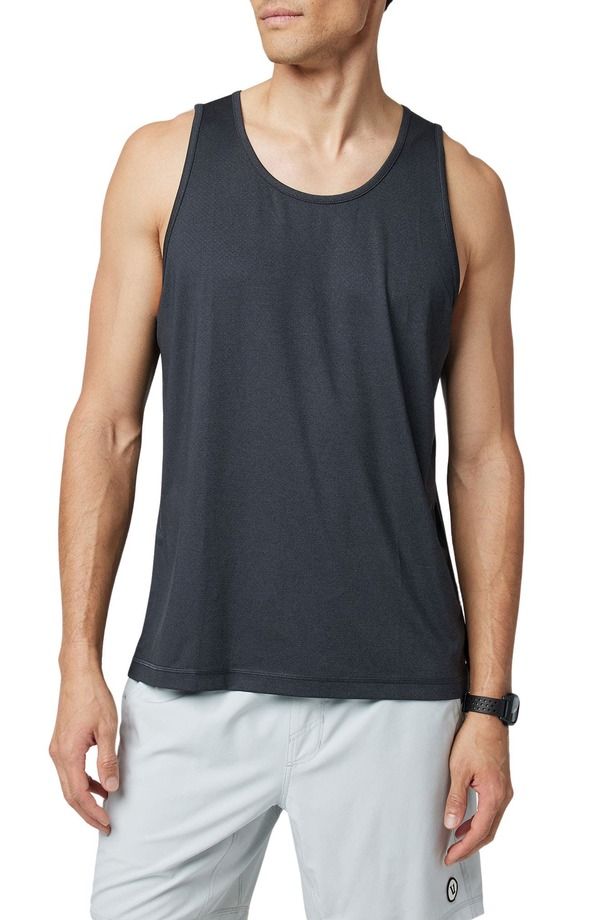 ビュオーリ メンズ トップス シャツ Vuori Tradewind Performance Tank 20 Black Heather ブラック