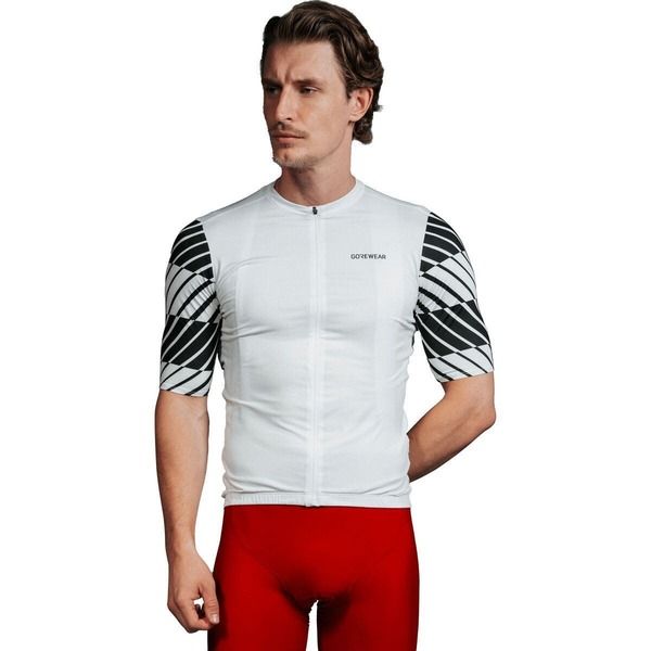 ゴアウェア メンズ トップス シャツ ジャージー GOREWEAR Swiftride Optical Jersey Mens WhiteBlack ホワイト