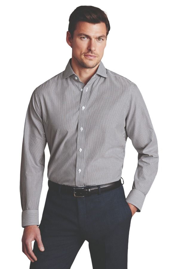 チャールズティリット メンズ トップス シャツ スリムフィット オックスフォード ダウン Charles Tyrwhitt Stripe NonIron ButtonDown Oxford Slim