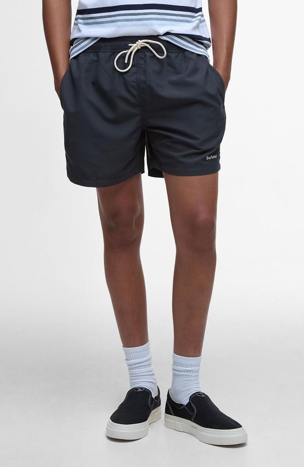 バブアー メンズ 水着 ハーフパンツ・ショーツ ロゴ Barbour Staple Logo Swim Trunks Black ブラック