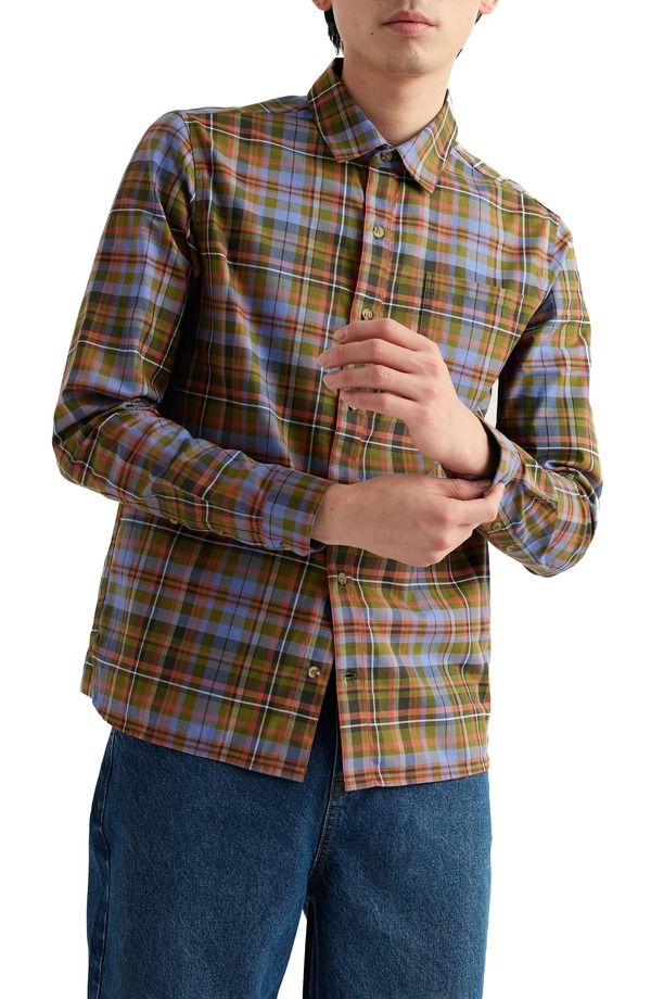 シーソルトコーンウォール メンズ トップス シャツ コットン Seasalt Cornwall Goosander Plaid Organicotton Twill ButtonUp Shirt Am