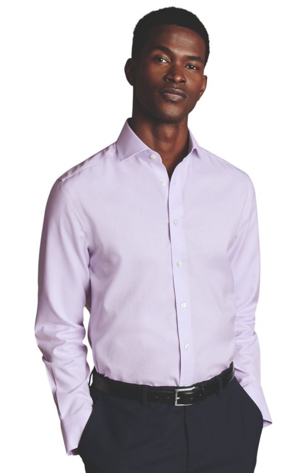 チャールズティリット メンズ トップス シャツ Charles Tyrwhitt Cutaway Collar NonIron Twill Shirt Lilac Purple パープル