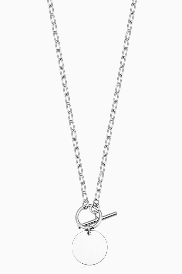 オラディナ レディース アクセサリー ネックレス・チョーカー レース Oradina Toggle Me Disc Pendant Necklace in Sterling Silver シルバー