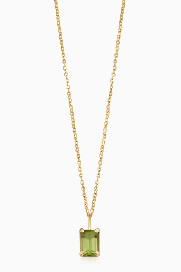 オラディナ レディース アクセサリー ネックレス・チョーカー レース Oradina 14K Goldate Me Birthstone Pendant Necklace Peridot August