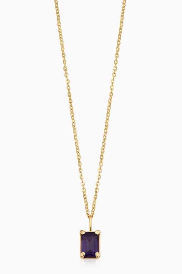 オラディナ レディース アクセサリー ネックレス・チョーカー レース Oradina 14K Goldate Me Birthstone Pendant Necklace Amethyst Febru