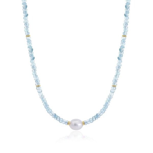 ザラブリー ファインジュエリー レディース アクセサリー ネックレス・チョーカー レース The Lovery Fine Jewelry Blue Topaz Bead Pearl Necklace