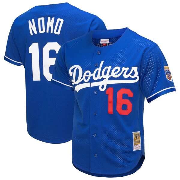ミッチェルネス メンズ トップス シャツ メッシュ ジャージー Mens Mitchell Ness Hideo Nomo Royalos Angeles Dodgers Cooperstown Co