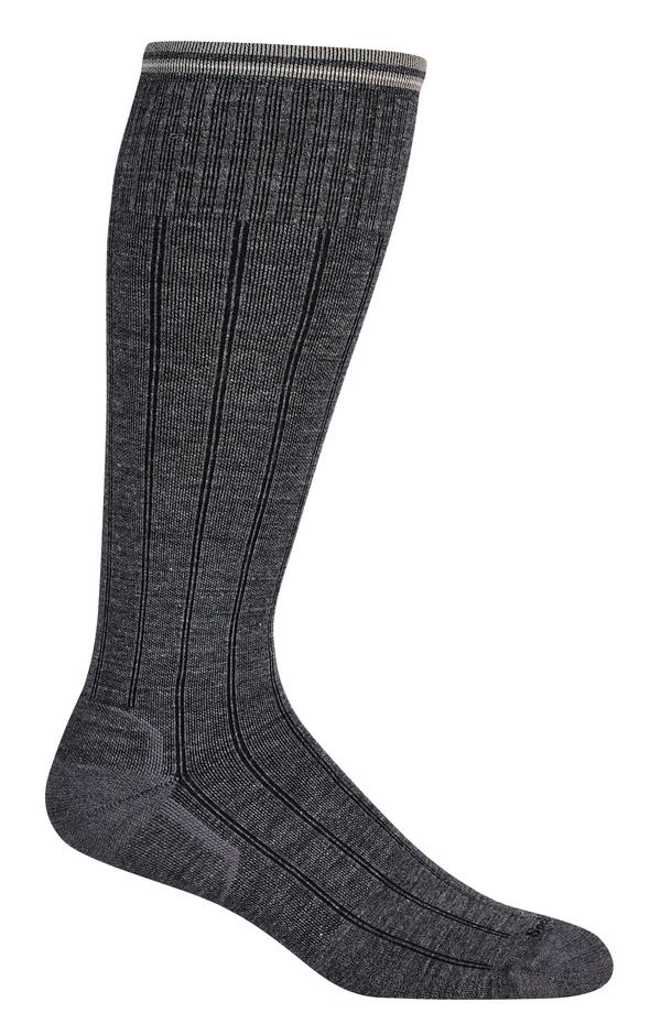 ソックウェル メンズ アンダーウェア 靴下 SOCKWELL High Rise Rib Wide Calf Compression Socks Charcoal チャコール