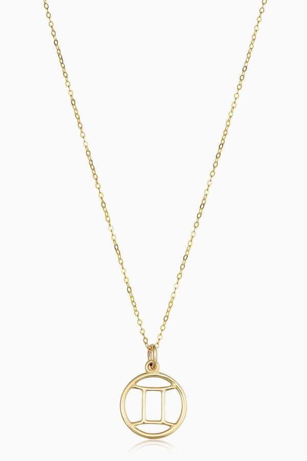 オラディナ レディース アクセサリー ネックレス・チョーカー レース Oradina 14K Gold Zodiac Pendant Necklace Gemini ゴールド