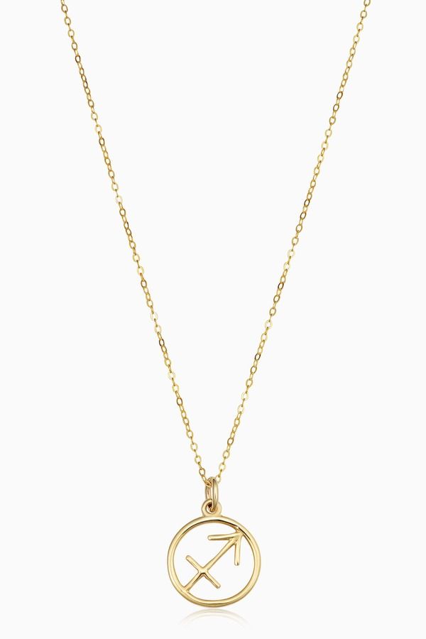 オラディナ レディース アクセサリー ネックレス・チョーカー レース Oradina 14K Gold Zodiac Pendant Necklace Sagittarius ゴールド