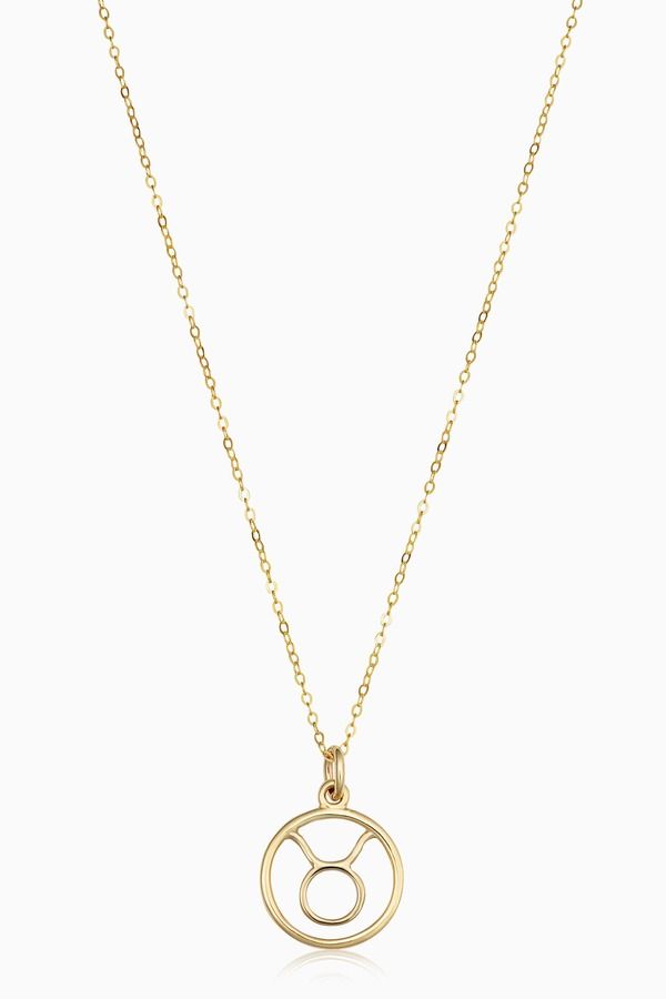 オラディナ レディース アクセサリー ネックレス・チョーカー レース Oradina 14K Gold Zodiac Pendant Necklace Taurus ゴールド