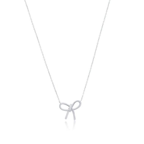 ザラブリー ファインジュエリー レディース アクセサリー ネックレス・チョーカー レース The Lovery Fine Jewelry Loopy Bow Necklace Sterling Sil