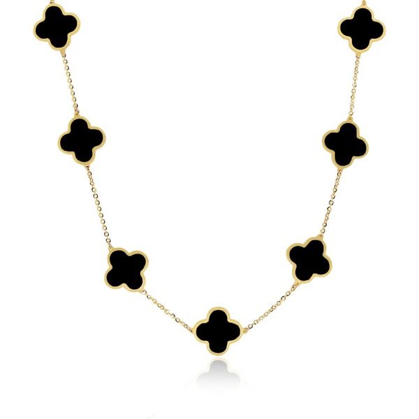 ザラブリー ファインジュエリー レディース アクセサリー ネックレス・チョーカー レース The Lovery Fine Jewelry Large Onyx Clover Necklace Onyx