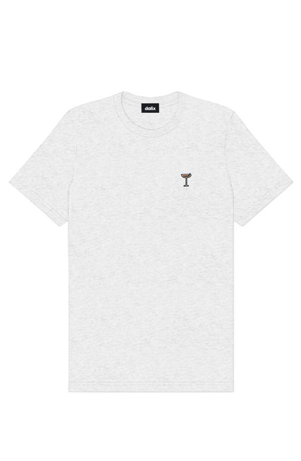 ダリックス メンズ トップス Tシャツ Dalix Mens Coffee Martini Midweightee Ash Gray グレー