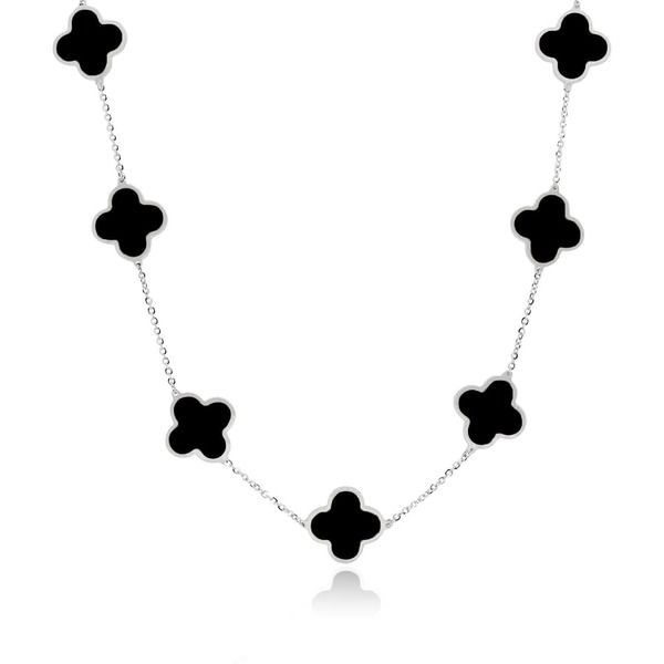 ザラブリー ファインジュエリー レディース アクセサリー ネックレス・チョーカー レース The Lovery Fine Jewelry Large Onyx Clover Necklace Onyx