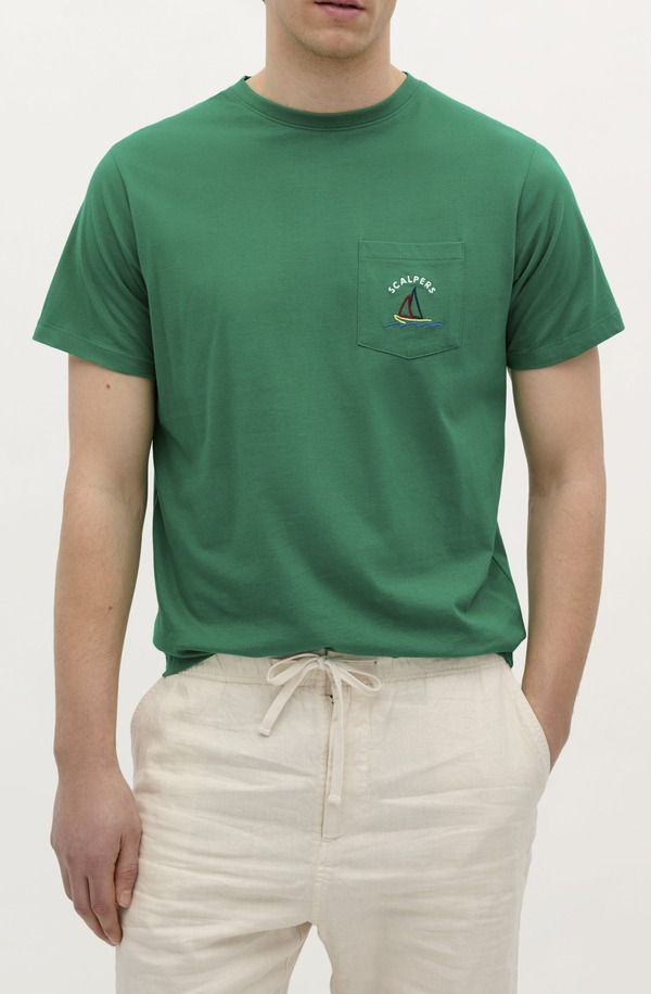スカルパーズ メンズ トップス Tシャツ Scalpers Boatee Green グリーン