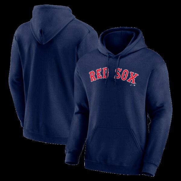 ロゴアスレチック メンズ アウター パーカー・スウェット Mens Logo Athletic Navy Boston Red Sox Wordmark Hoodie Navy ネイビー