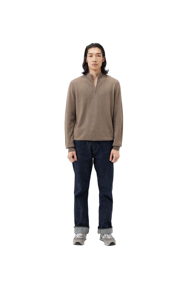 ゴビ カシミヤ メンズ トップス シャツ セーター Gobi Cashmeressential HalfZip Cashmere Sweater Taupe トープ 47,280円