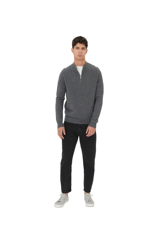 ゴビ カシミヤ メンズ トップス シャツ セーター Gobi Cashmeressential HalfZip Cashmere Sweater Plum Kitten プラム
