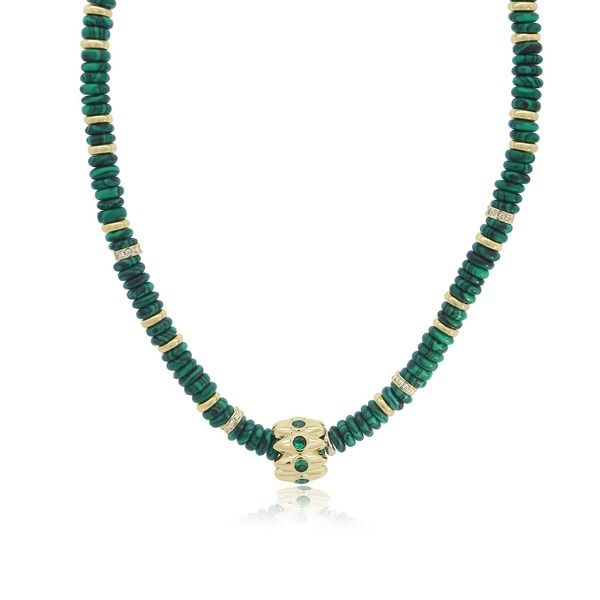 ザラブリー ファインジュエリー レディース アクセサリー ネックレス・チョーカー レース The Lovery Fine Jewelry Malachite Bead Rondel Necklace