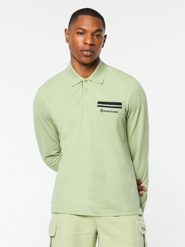 セルジオタッキーニ メンズ トップス ポロシャツ Sergio Tacchini Dario Long Sleeve Polo Reseda