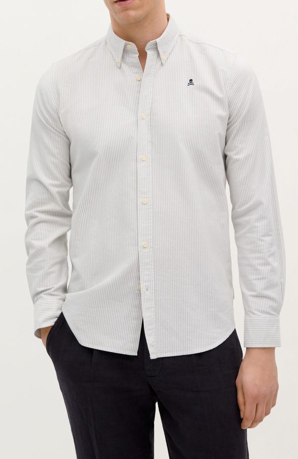 スカルパーズ メンズ トップス シャツ オックスフォード Scalpers New Oxford Bd Shirt Beige ベージュ