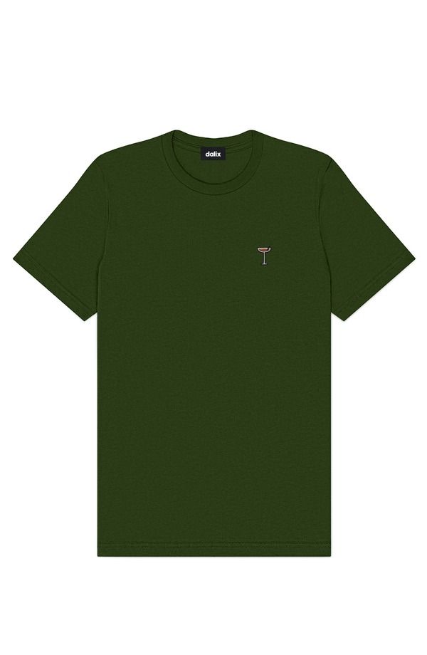 ダリックス メンズ トップス Tシャツ Dalix Mens Coffee Martini Midweightee Olive オリーブ