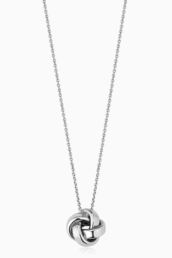 オラディナ レディース アクセサリー ネックレス・チョーカー レース Oradina Sterling Silver Eternal Knot Pendant Necklace Silver シルバー