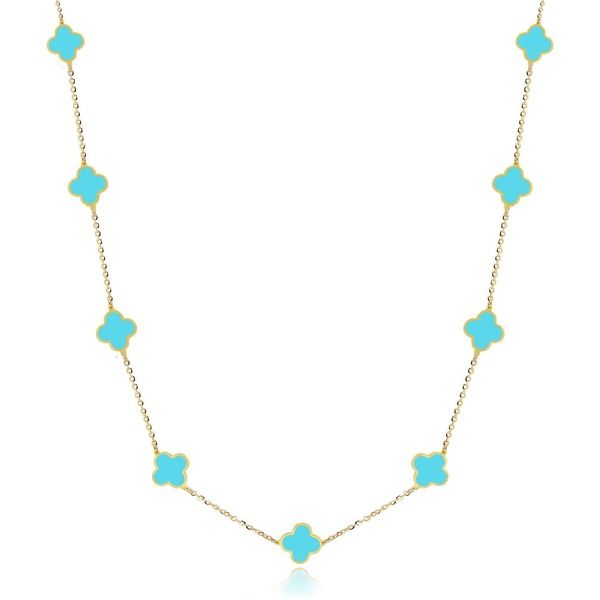 ザラブリー ファインジュエリー レディース アクセサリー ネックレス・チョーカー ミニ レース The Lovery Fine Jewelry Mini Turquoise Clover Neckla
