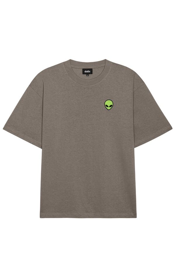 ダリックス メンズ トップス Tシャツ Dalix Mens Alien Heavyweight Relaxed Tee Latte