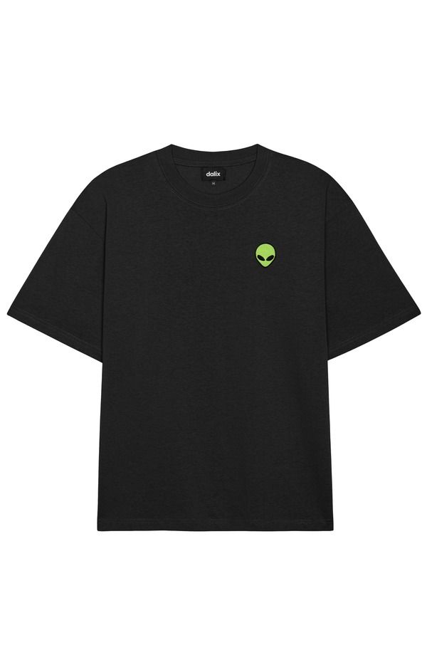 ダリックス メンズ トップス Tシャツ Dalix Mens Alien Heavyweight Relaxed Tee Black ブラック