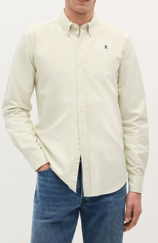 スカルパーズ メンズ トップス シャツ オックスフォード Scalpers New Oxford Bd Shirt Lime ライム