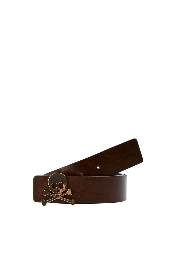 スカルパーズ レディース アクセサリー ベルト レザー Scalperspring Skulleather Belt Black brown