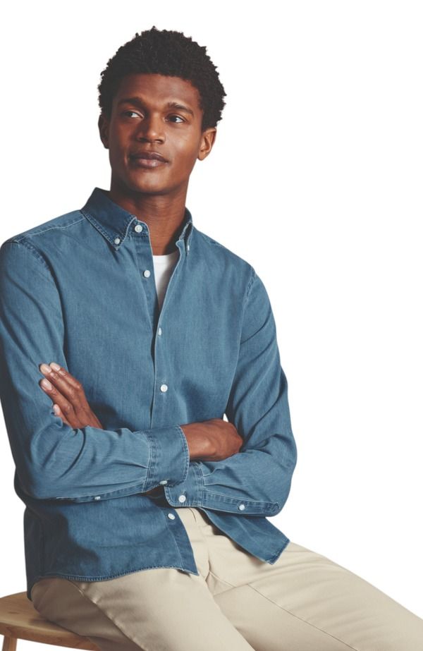 チャールズティリット メンズ トップス シャツ デニム Charles Tyrwhitt Denim Shirt Ocean Blue ブルー
