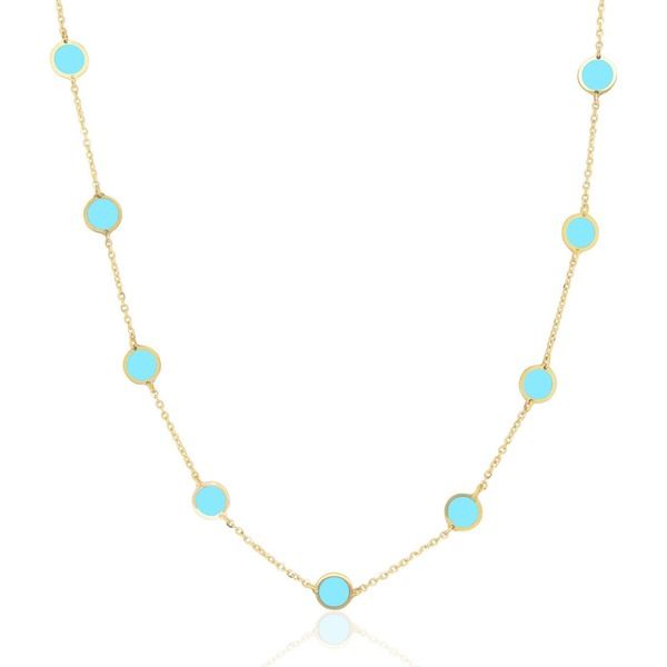 ザラブリー ファインジュエリー レディース アクセサリー ネックレス・チョーカー レース The Lovery Fine Jewelry Turquoise Bubble Chainecklace T