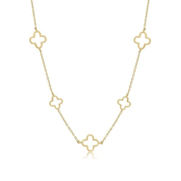 ザラブリー ファインジュエリー レディース アクセサリー ネックレス・チョーカー レース The Lovery Fine Jewelry Alternating Open Clover Necklac