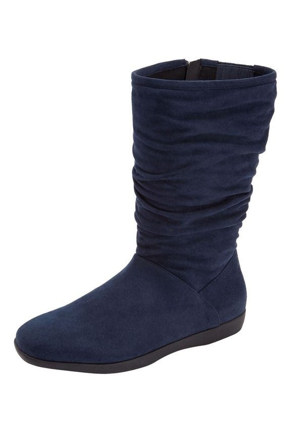 コンフォートビュー レディース シューズ ブーツ・レインブーツ Comfortview The Aneela Wide Calf Boot Navy ネイビー